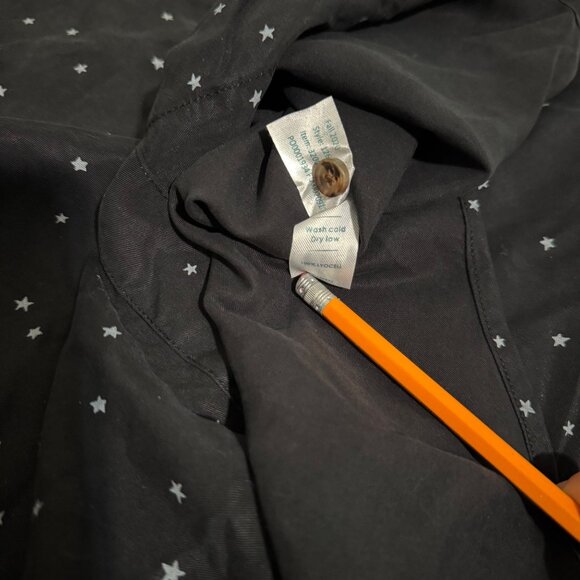 Marine Layer Starry Print Relaxed Fit Long Sleeve Shirt Black Large button down - Picture 14 of 16